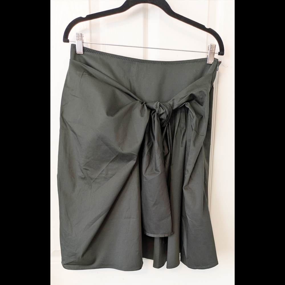 Dice Kayek Front Tie Dark Green Skirt Made In Egypt